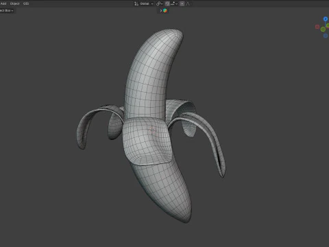 Peeled Banana 3D Model