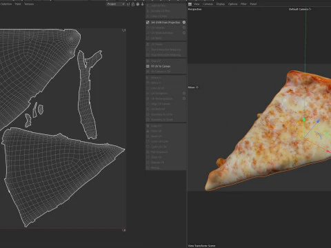 Pizza slice 1 3D Model