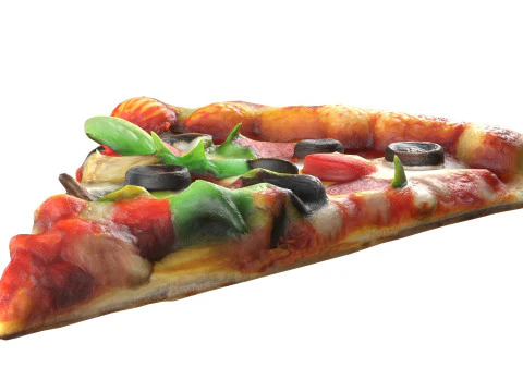 Pizza slice 2 3D Model