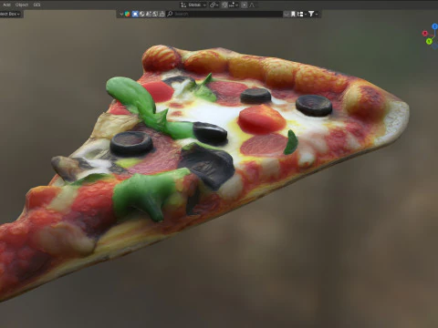 Pizza slice 2 3D Model