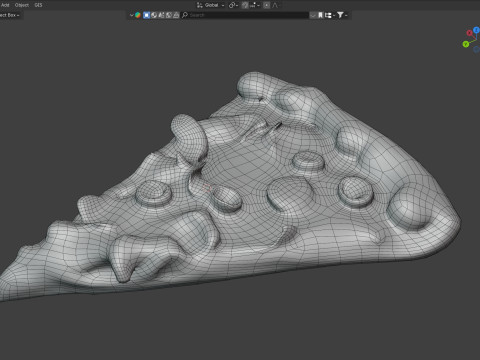 Pizza slice 2 3D-Modell