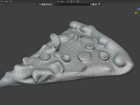 Pizza slice 2 3D Model