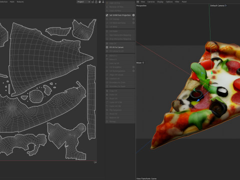 Pizza slice 2 3D-Modell