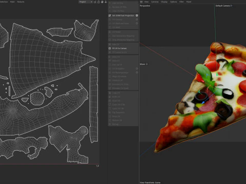 Pizza slice 2 3D Model