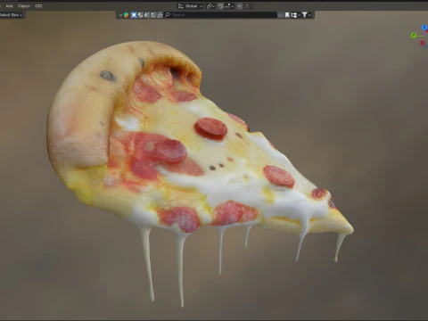Pizza slice 3 3D Model