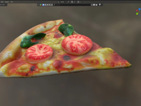 Pizza slice 4 3D Model