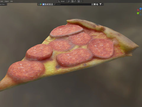 Pizza slice 7 3D Model