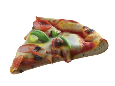 Pizza slice 8 Model 3D