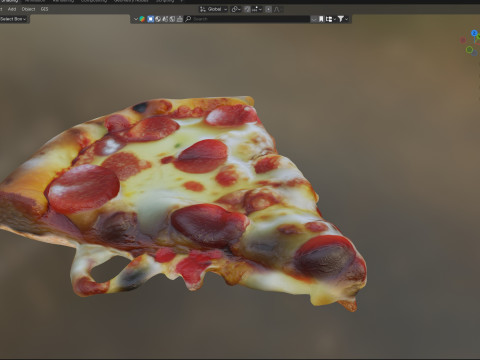 Pizza slice 9 Modelo 3D