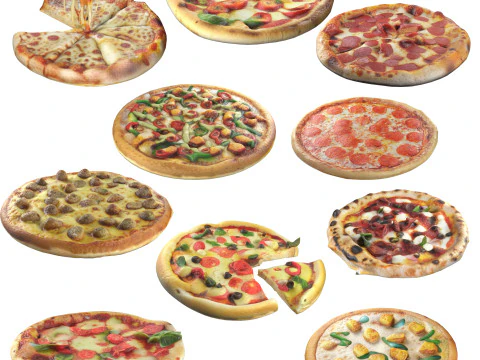 피자 컬렉션 3D 모델