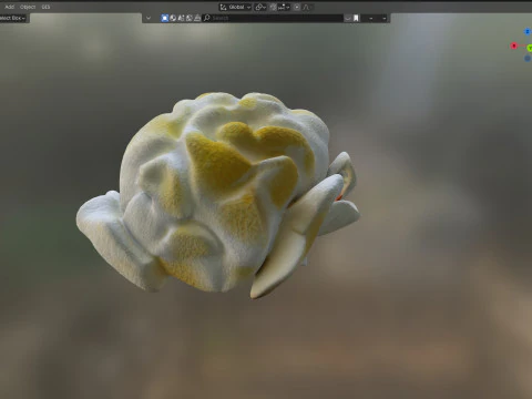 ポップコーン 4 3Dモデル