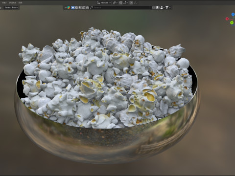 Popcorn bowl Modelo 3D