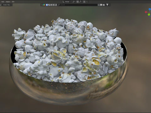 Popcorn-Sch&uuml;ssel 3D Modell