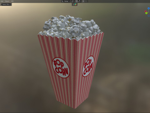 Popcorn box 1 Modelo 3D