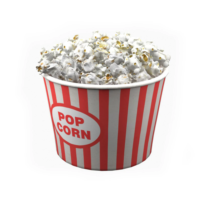 Popcorn box 2 3D Model .c4d .max .obj .3ds .fbx .stl .blend 