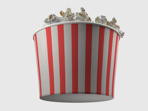 Popcorn box 2 Modelo 3D