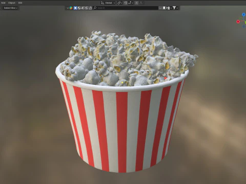 Popcorn box 2 3D Model