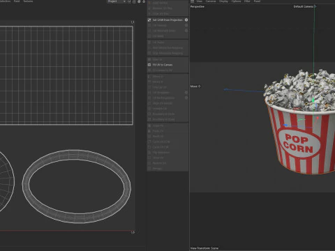 Popcorn box 2 3D Model