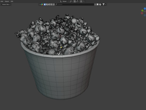 Popcorn box 2 Modelo 3D