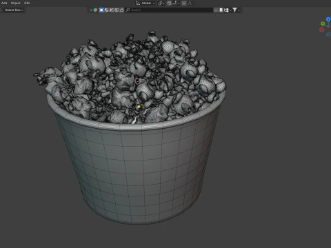 Popcorn box 2 3D Model
