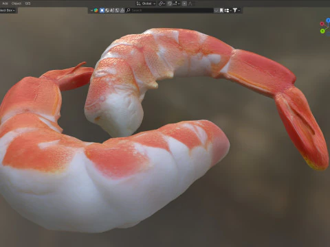 Comida de camar&atilde;o Modelo 3D