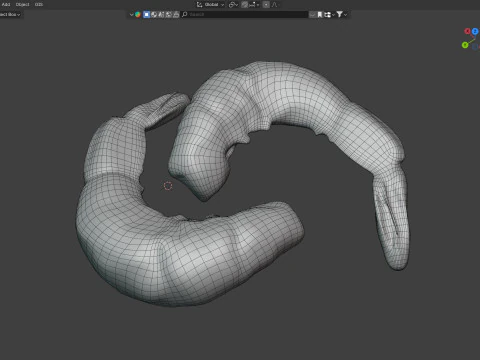Comida de camar&atilde;o Modelo 3D