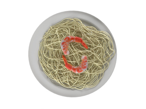 Shrimp noodles Modello 3D
