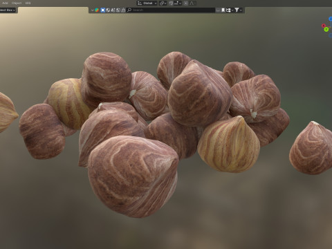 Hazelnut kernel pile Modelo 3D