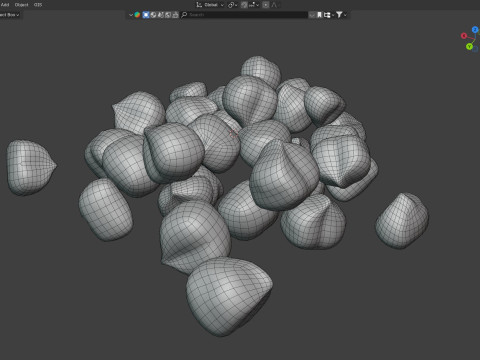 Hazelnut kernel pile Modelo 3D