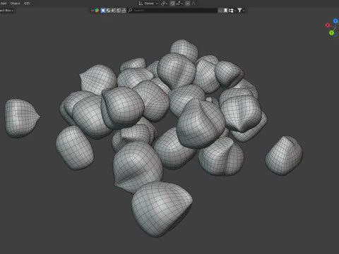 Fındık &ccedil;ekirdeği yığını 3D Model
