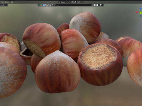 Hazelnut pile 3D Model