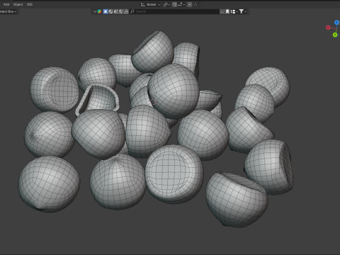 Hazelnut pile 3D Model