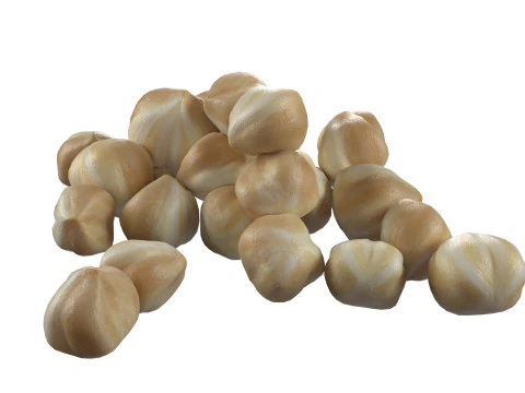 Hazelnut white pile 3D Model
