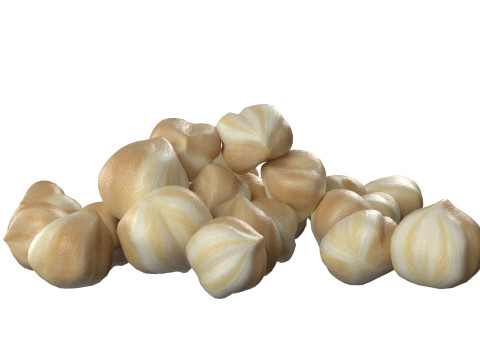 Hazelnut white pile 3D Model