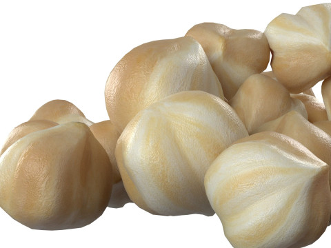 Hazelnut white pile 3D Model