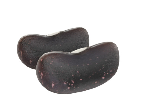 Black dry kidney beans 3D मॉडल