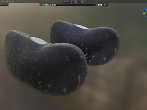 Black dry kidney beans 3D मॉडल