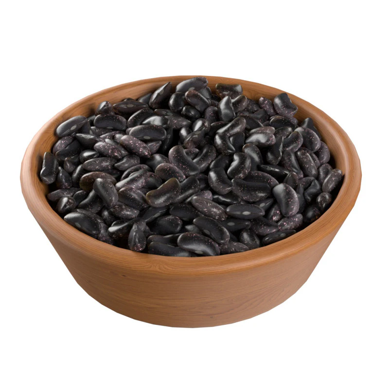 Black kidney beans bowl 3D Model .c4d .max .obj .3ds .fbx .stl .blend