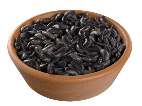 Black kidney beans bowl 3D Модель