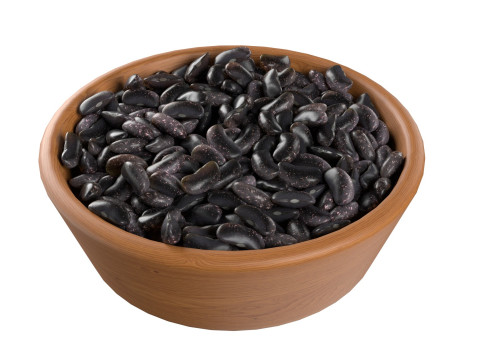 Black kidney beans bowl Model 3D
