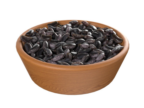 Black kidney beans bowl Model 3D