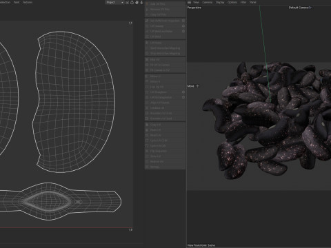 Black kidney beans pile 3D मॉडल