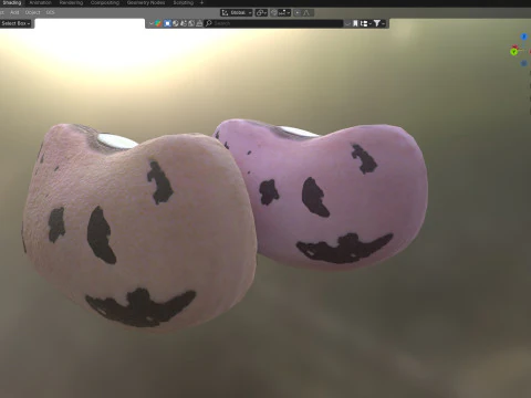 Feij&atilde;o Borlotti com Cranberry Modelo 3D