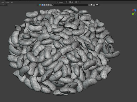 Cranberry Borlotti bean bowl Modelo 3D