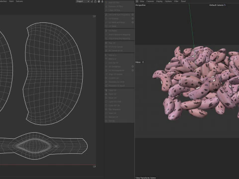 Pilha de feij&atilde;o Cranberry Borlotti Modelo 3D