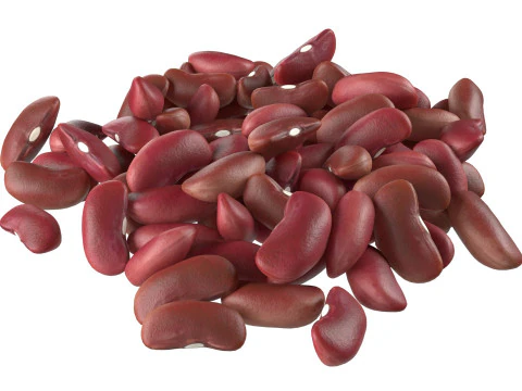 Pilha vermelha de feij&atilde;o vermelho Modelo 3D