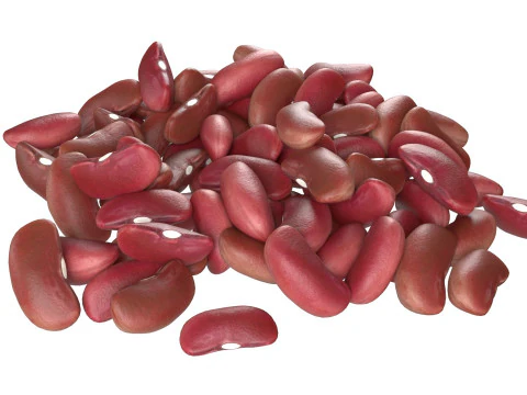 Pilha vermelha de feij&atilde;o vermelho Modelo 3D