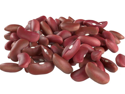 Pilha vermelha de feij&atilde;o vermelho Modelo 3D