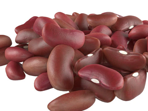 Pilha vermelha de feij&atilde;o vermelho Modelo 3D