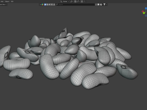 Kidney bean red pile Modelo 3D